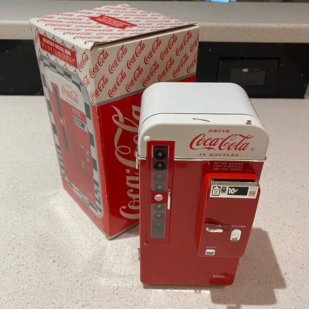 Coca Cola Die-Cast Metal Collectible Musical Bank